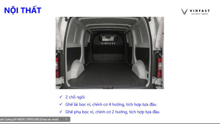 Nội thất xe VinFast EC VAN